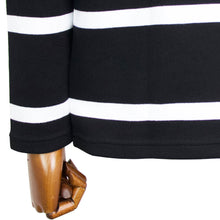 画像をギャラリービューアに読み込む, MAISON CORNICHON(メゾン コルニション)コットンフライス編み ボーダー柄 ボートネック カットソー【ブラック×ホワイト】国内正規品