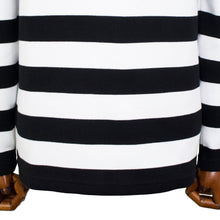画像をギャラリービューアに読み込む, MAISON CORNICHON(メゾン コルニション)コットンフライス編み ボーダー柄 ボートネック カットソー【ブラック×ホワイト】国内正規品