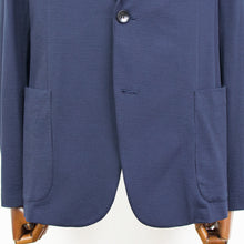 画像をギャラリービューアに読み込む, Finjack(フィンジャック)シアサッカー 2つボタン シングル シャツ ジャケット【ネイビー】国内正規品