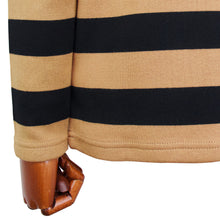 画像をギャラリービューアに読み込む, MAISON CORNICHON(メゾン コルニション)コットンフライス編み ボーダー柄 ボートネック カットソー【ベージュ×ブラック】国内正規品