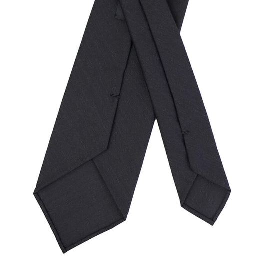 BRUNO(ブルーノ)スフォデラートトレピエゲ ウールタイ DORMEUIL ドーメル 生地使用 トレピエゲ 三つ折り ウール ネクタイ【ダークグレー】正規販売店