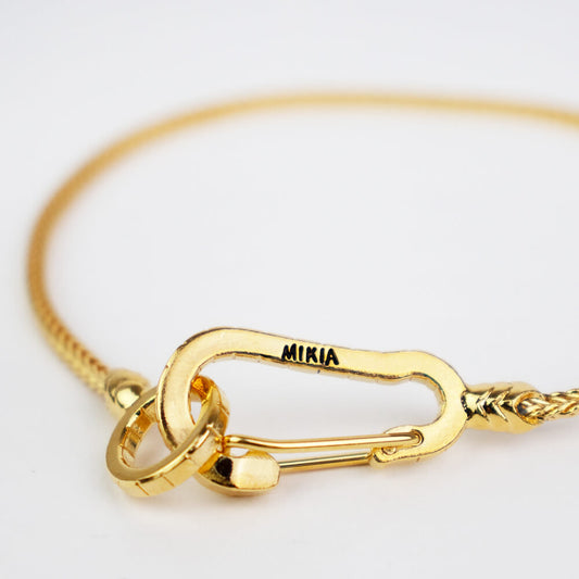 MIKIA(ミキア)K24 gold plated Snake Karabiner Bracelets スネーク カラビナ ブレスレット【ゴールド】国内正規品