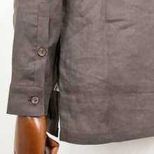 画像をギャラリービューアに読み込む, Massimo d' Augusto(マッシモ ダウグスト)ALFREDO アルフレッド リネン サファリ シャツ ジャケット【ブラウン】国内正規品