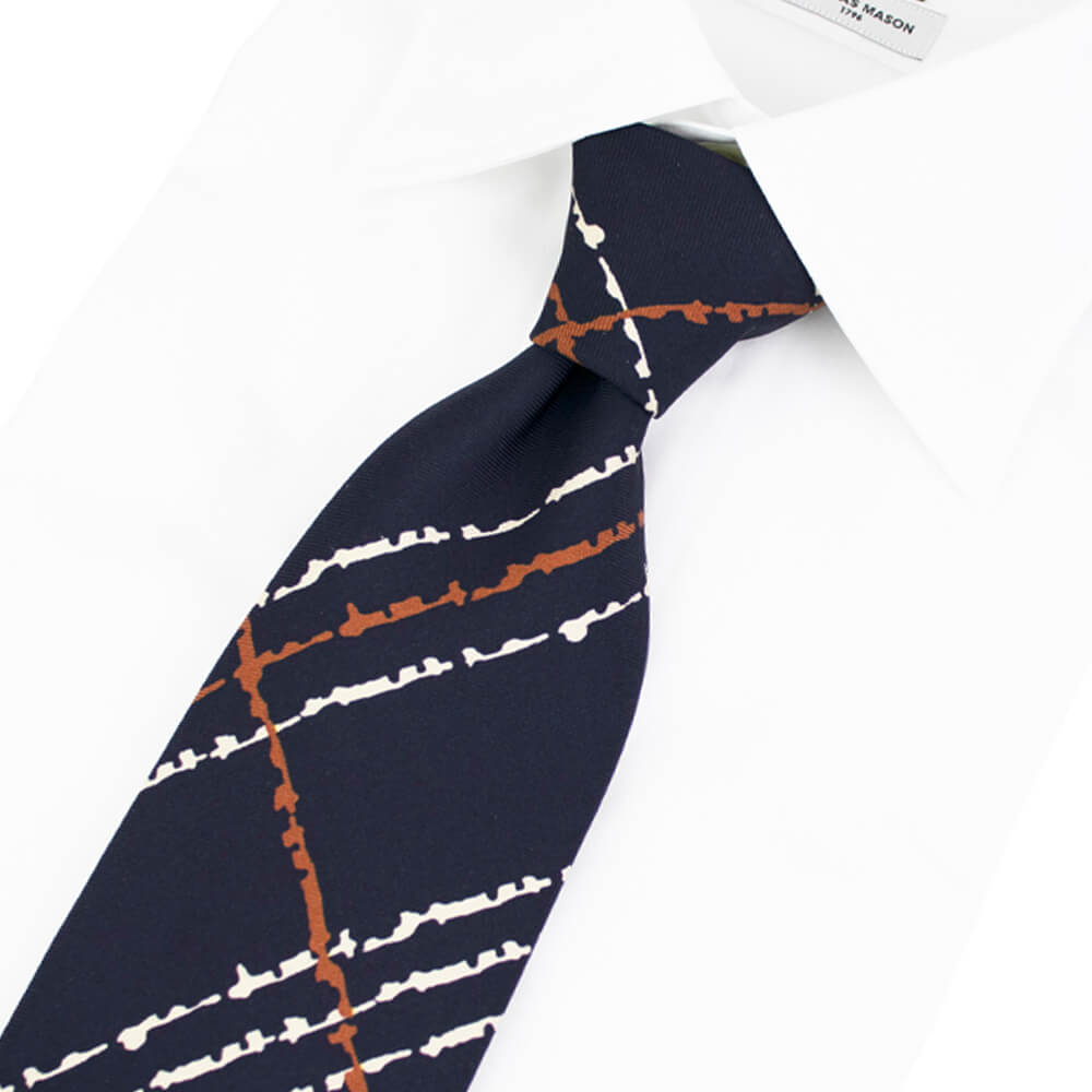 HOLLIDAY&BROWN（ホリデーアンドブラウン）シルク タイ【ネイビー