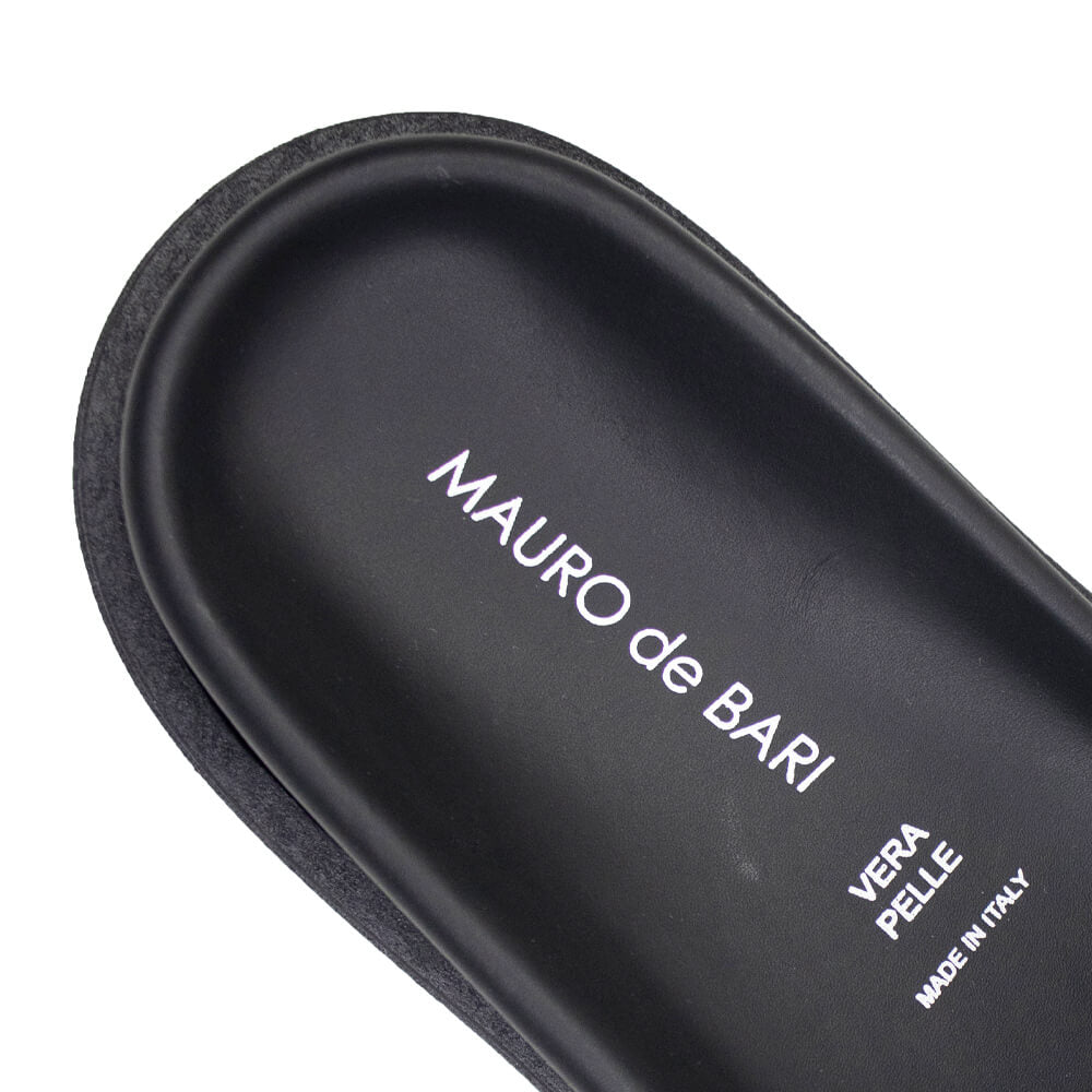 MAURO de BARI(マウロデバーリ)シングルストラップサンダル【ブラック】