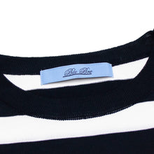画像をギャラリービューアに読み込む, Blu Bre(ブルブレ)ボーダー柄 コットン ニットT 別注モデル【ネイビー×ホワイト】国内正規品