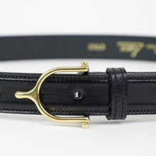 画像をギャラリービューアに読み込む, TORY LEATHER(トリー レザー)BRASS SPUR BUCKEL 1 ブライドルレザー ベルト【ブラック】国内正規品