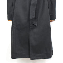 画像をギャラリービューアに読み込む, Solleciti(ソレシティ)コットンツイル ベルテッド バルカラー コート【ブラック】国内正規品