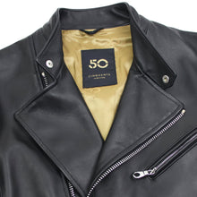 画像をギャラリービューアに読み込む, CINQUANTA(チンクワンタ)STAND COLLAR DOUBLE RIDERS スタンドカラー ダブル ライダースジャケット シルバージップ【ブラックBLACK】国内正規品