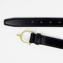 画像をギャラリービューアに読み込む, TORY LEATHER(トリー レザー)BRASS SPUR BUCKEL 1 ブライドルレザー ベルト【ブラック】国内正規品