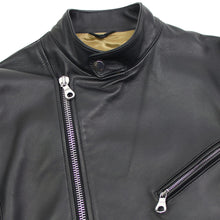 画像をギャラリービューアに読み込む, CINQUANTA(チンクワンタ)STAND COLLAR DOUBLE RIDERS スタンドカラー ダブル ライダースジャケット シルバージップ【ブラックBLACK】国内正規品