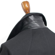 画像をギャラリービューアに読み込む, Solleciti(ソレシティ)コットンツイル ベルテッド バルカラー コート【ブラック】国内正規品