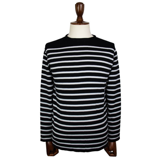 JOHN SMEDLEY(ジョンスメドレー)CHELTON バスクボーダーシャツ 24G【ブラック×ホワイト】