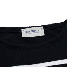 画像をギャラリービューアに読み込む, JOHN SMEDLEY(ジョンスメドレー)CHELTON バスクボーダーシャツ 24G【ブラック×ホワイト】