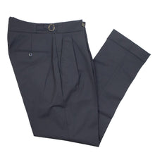 画像をギャラリービューアに読み込む, BERWICH(ベルウィッチ)SCOTCH / スコッチ 2プリーツ サイドアジャスター付き ウール パンツ FA1755X【ネイビー】国内正規品