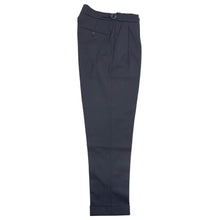 画像をギャラリービューアに読み込む, BERWICH(ベルウィッチ)SCOTCH / スコッチ 2プリーツ サイドアジャスター付き ウール パンツ FA1755X【ネイビー】国内正規品