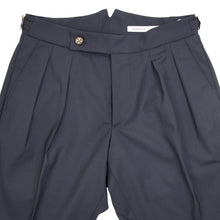 画像をギャラリービューアに読み込む, BERWICH(ベルウィッチ)SCOTCH / スコッチ 2プリーツ サイドアジャスター付き ウール パンツ FA1755X【ネイビー】国内正規品