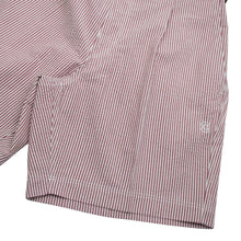 画像をギャラリービューアに読み込む, COLONY CLOTHING(コロニークロージング)Vandori×Giotto 別注 ストライプ柄 シアサッカー ショーツ【レッド】国内正規品