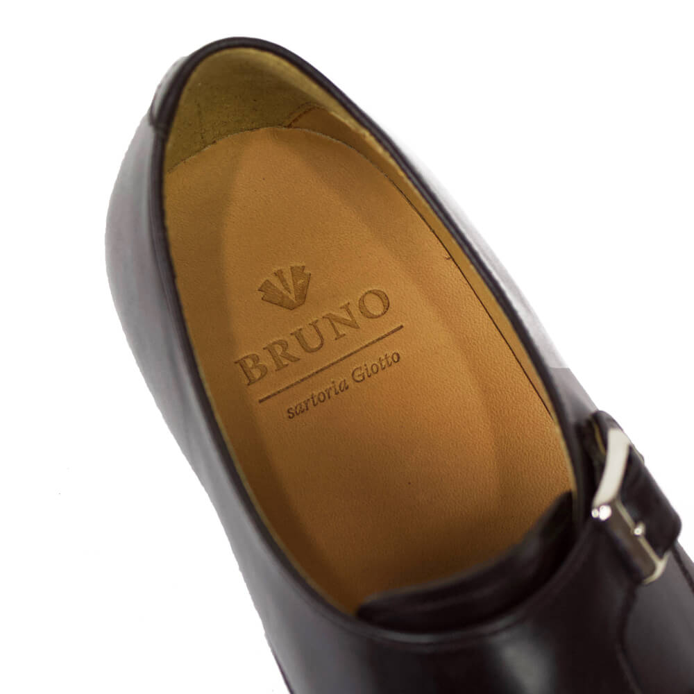 BRUNO(ブルーノ)ダブルモンク ストラップ シューズ 革靴【ダークブラウンbrown】正規販売店