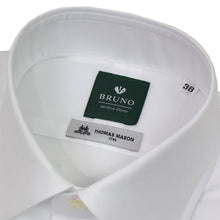 画像をギャラリービューアに読み込む, BRUNO(ブルーノ)THOMAS MASON トーマスメイソン セミワイドカラー オックスフォード シャツ【ホワイトWhite】正規販売店