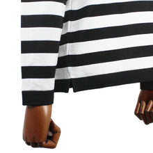 画像をギャラリービューアに読み込む, Blu Bre(ブルブレ)ボーダー柄 コットン ニット Tシャツ【ブラック×ホワイト】国内正規品