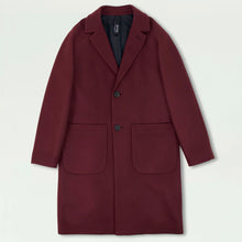 画像をギャラリービューアに読み込む, hevo(イーヴォ)CONVERSANOコンヴェルサーノ ウールメルトン チェスターフィールドコート ロングコート シングルコート ラグランスリーブ【ボルドー】国内正規品