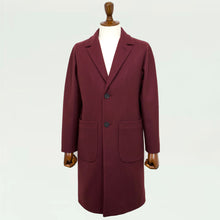 画像をギャラリービューアに読み込む, hevo(イーヴォ)CONVERSANOコンヴェルサーノ ウールメルトン チェスターフィールドコート ロングコート シングルコート ラグランスリーブ【ボルドー】国内正規品