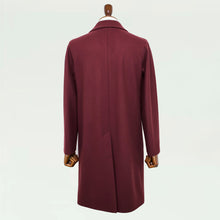 画像をギャラリービューアに読み込む, hevo(イーヴォ)CONVERSANOコンヴェルサーノ ウールメルトン チェスターフィールドコート ロングコート シングルコート ラグランスリーブ【ボルドー】国内正規品