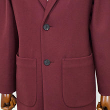 画像をギャラリービューアに読み込む, hevo(イーヴォ)CONVERSANOコンヴェルサーノ ウールメルトン チェスターフィールドコート ロングコート シングルコート ラグランスリーブ【ボルドー】国内正規品
