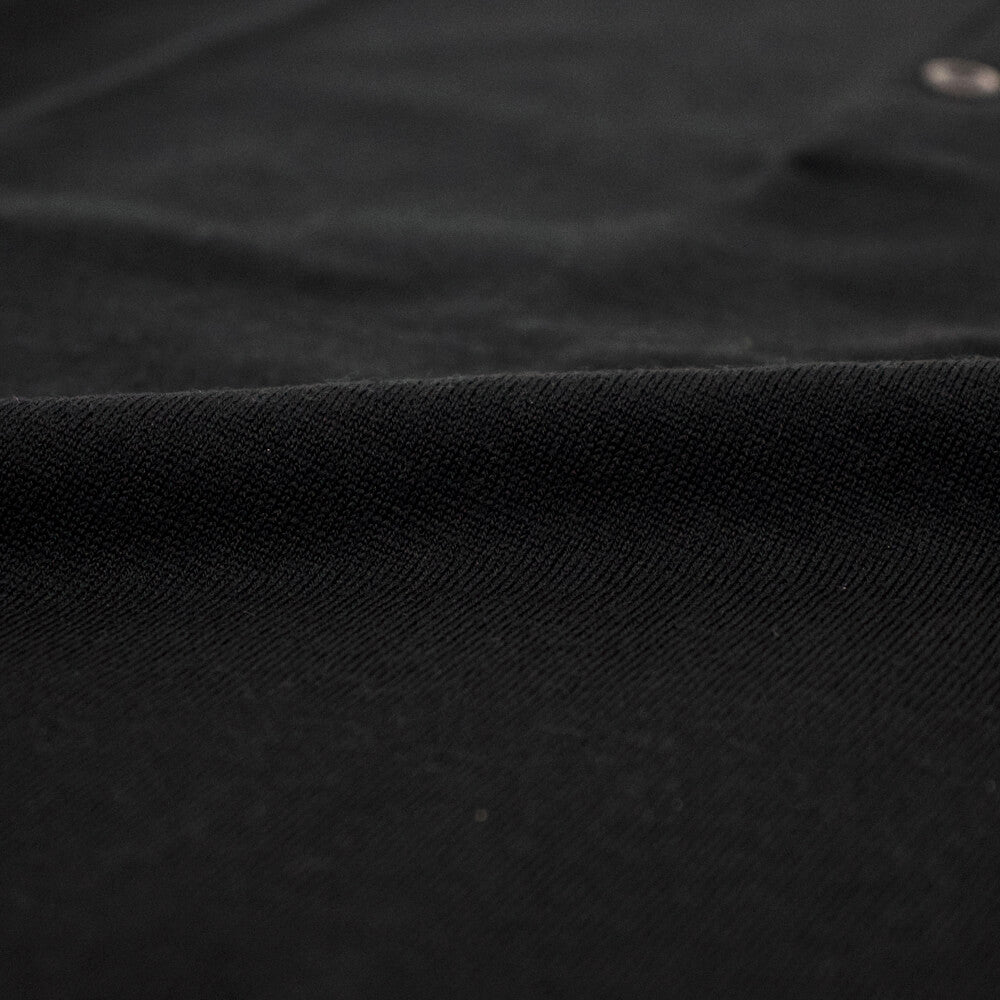 JOHN SMEDLEY(ジョンスメドレー)30ゲージ ウールロングスリーブ ニットポロ【ブラックBLACK】国内正規品