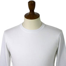 画像をギャラリービューアに読み込む, Blu Bre(ブルブレ)コットン クルーネック ロングスリーブ ニットTシャツ【ホワイト】国内正規品