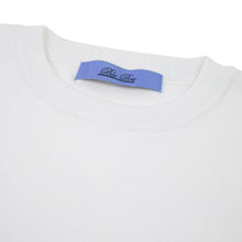 画像をギャラリービューアに読み込む, Blu Bre(ブルブレ)コットン クルーネック ロングスリーブ ニットTシャツ【ホワイト】国内正規品