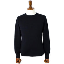 画像をギャラリービューアに読み込む, Blu Bre(ブルブレ)コットン クルーネック ロングスリーブ ニットTシャツ【ブラック】国内正規品