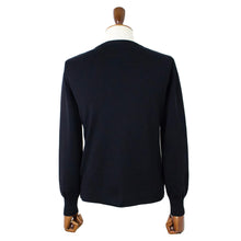 画像をギャラリービューアに読み込む, Blu Bre(ブルブレ)コットン クルーネック ロングスリーブ ニットTシャツ【ブラック】国内正規品