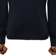 画像をギャラリービューアに読み込む, Blu Bre(ブルブレ)コットン クルーネック ロングスリーブ ニットTシャツ【ブラック】国内正規品