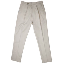 画像をギャラリービューアに読み込む, BERWICH(ベルウィッチ)SAKE 1P サケ 1プリーツ ヘリンボーン柄 コットン パンツ【ホワイトWHITE】国内正規品