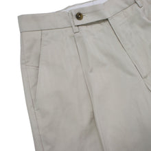 画像をギャラリービューアに読み込む, BERWICH(ベルウィッチ)SAKE 1P サケ 1プリーツ ヘリンボーン柄 コットン パンツ【ホワイトWHITE】国内正規品