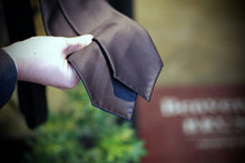 画像をギャラリービューアに読み込む, BRUNO(ブルーノ)DORMEUIL ドーメル (AMADEUS365) トレピエゲ 三つ折り ウール ネクタイ【ブラックBLACK】正規販売店