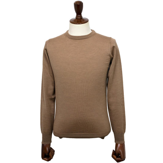 ALESSANDRO LUPPI(アレッサンドロ ルッピ)1220 Crew neck ウール ハイゲージ 長袖クルーネック ニット【ベージュbeige】国内正規品
