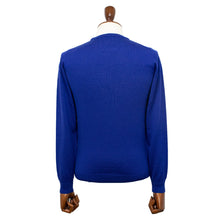 画像をギャラリービューアに読み込む, ALESSANDRO LUPPI(アレッサンドロ ルッピ)1220 Crew neck ウール ハイゲージ 長袖クルーネック ニット【ブルーBlue】国内正規品