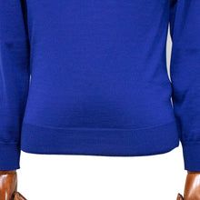 画像をギャラリービューアに読み込む, ALESSANDRO LUPPI(アレッサンドロ ルッピ)1220 Crew neck ウール ハイゲージ 長袖クルーネック ニット【ブルーBlue】国内正規品