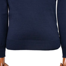 画像をギャラリービューアに読み込む, ALESSANDRO LUPPI(アレッサンドロ ルッピ)1222 HI NECK ウール ハイゲージ 長袖 モックネック ハイネック ニット【ネイビーNavy】国内正規品