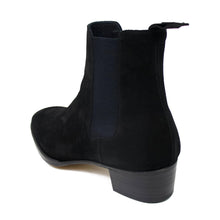 画像をギャラリービューアに読み込む, WH(ダブルエイチ) 6900S スエード レザー ハギンググッドイヤー サイドゴアブーツ vibramビブラム ハーフラバーソール【ブラックBLACK】国内正規品