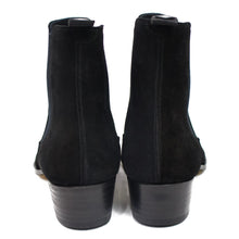 画像をギャラリービューアに読み込む, WH(ダブルエイチ) 6900S スエード レザー ハギンググッドイヤー サイドゴアブーツ vibramビブラム ハーフラバーソール【ブラックBLACK】国内正規品