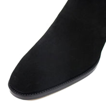 画像をギャラリービューアに読み込む, WH(ダブルエイチ) 6900S スエード レザー ハギンググッドイヤー サイドゴアブーツ vibramビブラム ハーフラバーソール【ブラックBLACK】国内正規品