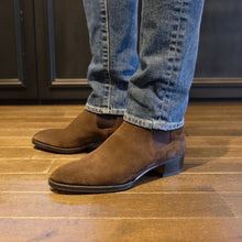 画像をギャラリービューアに読み込む, WH(ダブルエイチ) 6900S スエード レザー ハギンググッドイヤー サイドゴアブーツ vibramビブラム ハーフラバーソール【ブラウンT.MORO】国内正規品