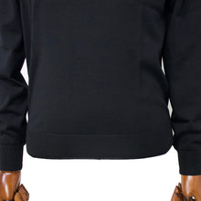 画像をギャラリービューアに読み込む, FILIPPO DE LAURENTIIS(フィリッポ デ ローレンティス)モックネック ハーフネック 長袖 ロングスリーブ ハイゲージ ロイヤルメリノ ウール ニット【ブラックBLACK】国内正規品