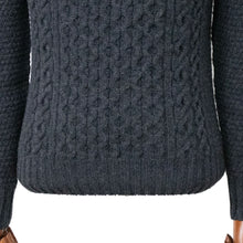 画像をギャラリービューアに読み込む, Drumohr(ドルモア)D4W105AR ラムズウール ケーブル編み モックネック ニット【チャコールCHARCOAL】国内正規品