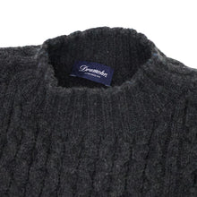 画像をギャラリービューアに読み込む, Drumohr(ドルモア)D4W105AR ラムズウール ケーブル編み モックネック ニット【チャコールCHARCOAL】国内正規品