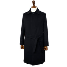 画像をギャラリービューアに読み込む, Finjack(フィンジャック)カシミヤ ベルテッド ステンカラーコート【ブラックBLACK】国内正規品